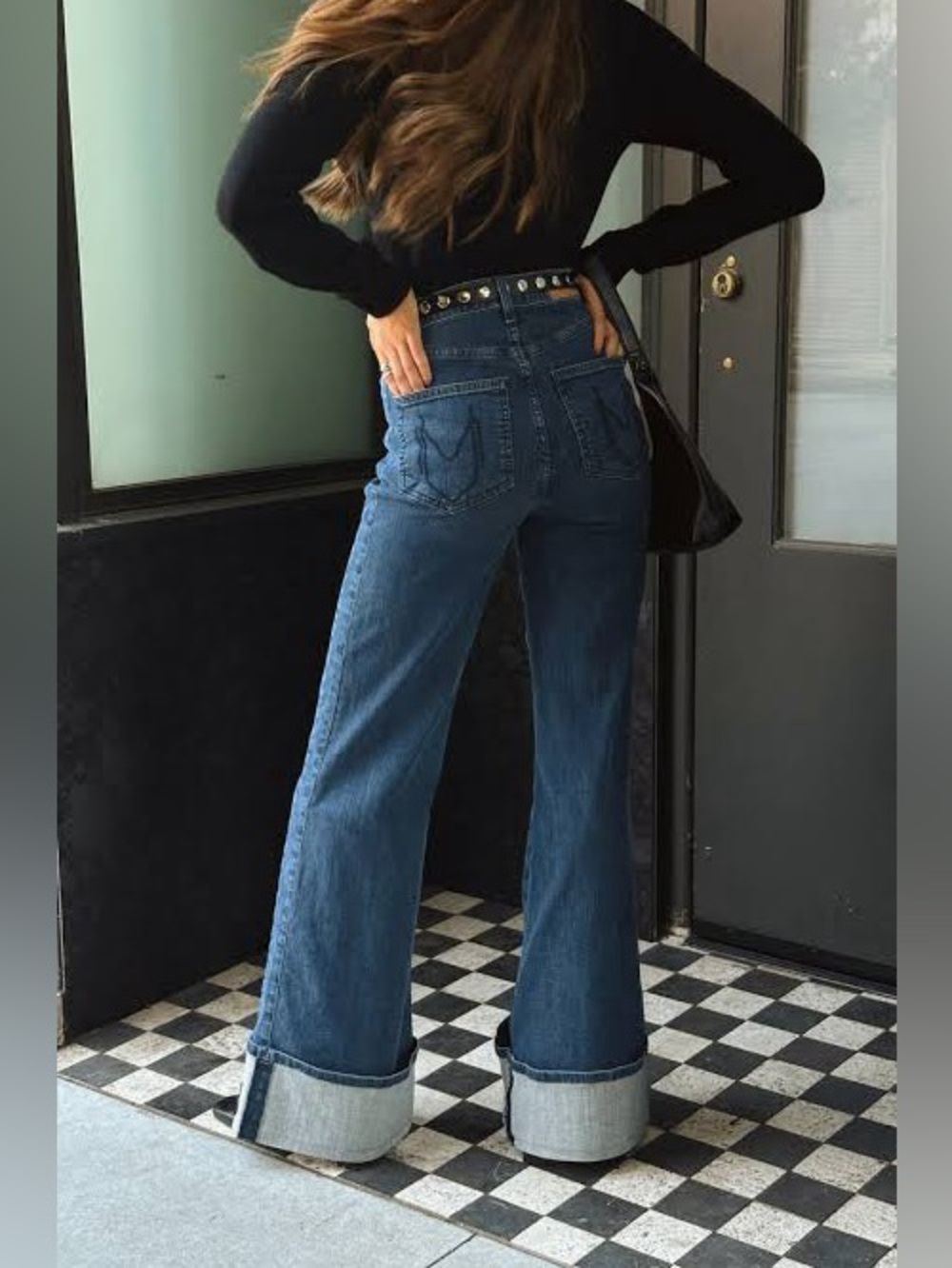 Show Me Your Mumu Blue Stretch Berkeley Bells Bell Bottom Soft Denim Jeans 27